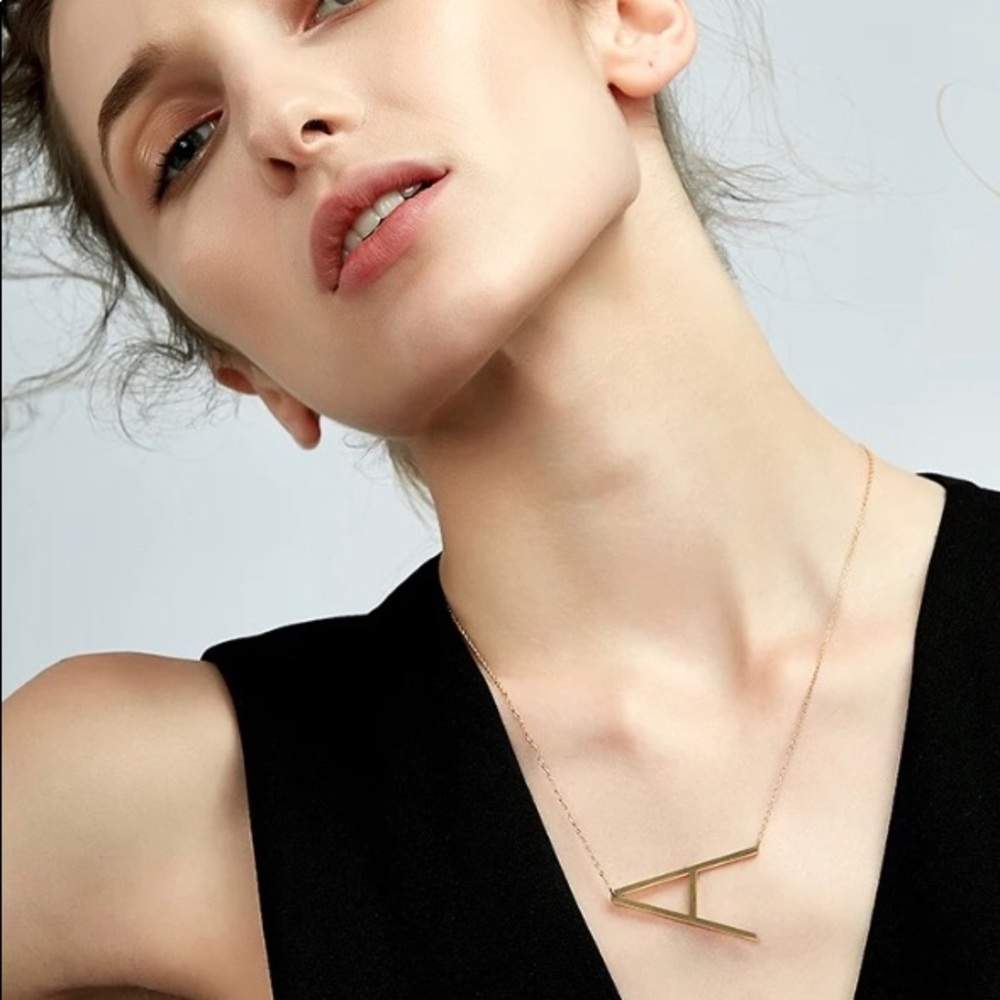 Big Initial Necklace A
